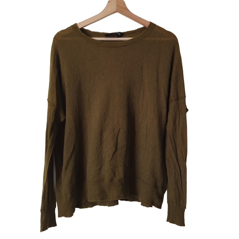 By Malene Birger Biagio Sweater Womens Medium Top Alpaca Wool Olive Green Light
